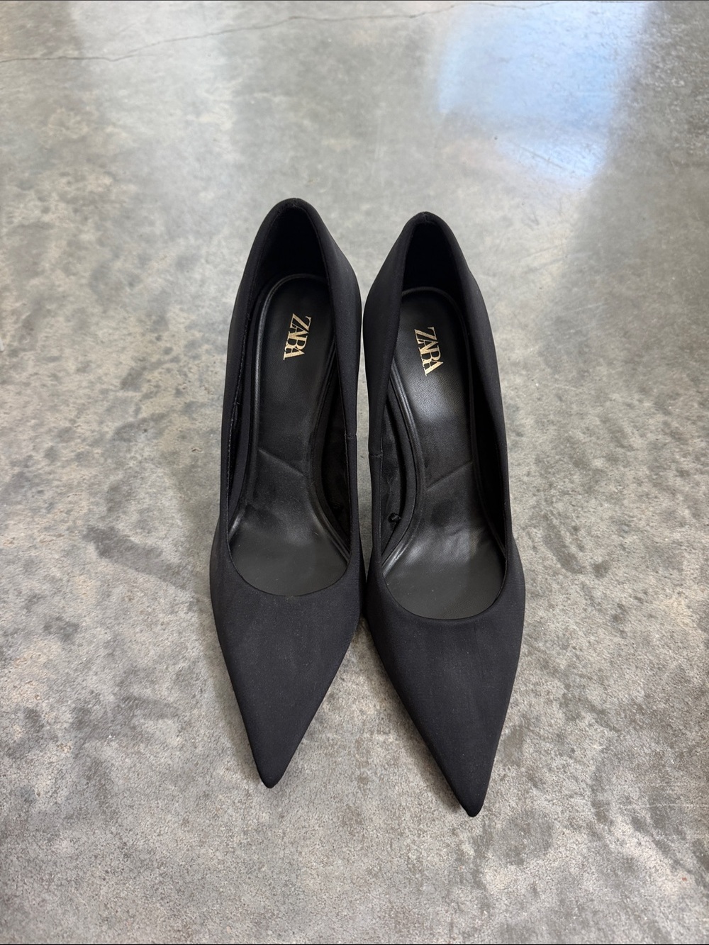 ZARA Black Pointed Pump Heels